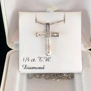 1/4 Carat T.W Diamond Sterling Silver necklace.